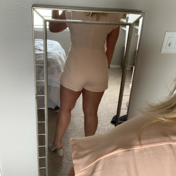 Blush Pink Wrap Romper with Short - HYFVE - Picture 8 of 8
